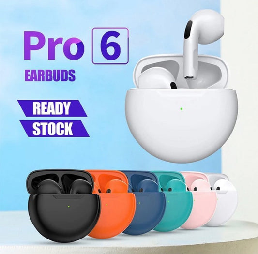 Pro6 Wireless Bluetooth Headphones Tws Earphones Mini Heaset with Charging Case Earbuds for All Phone Huawei iPhone Samsung